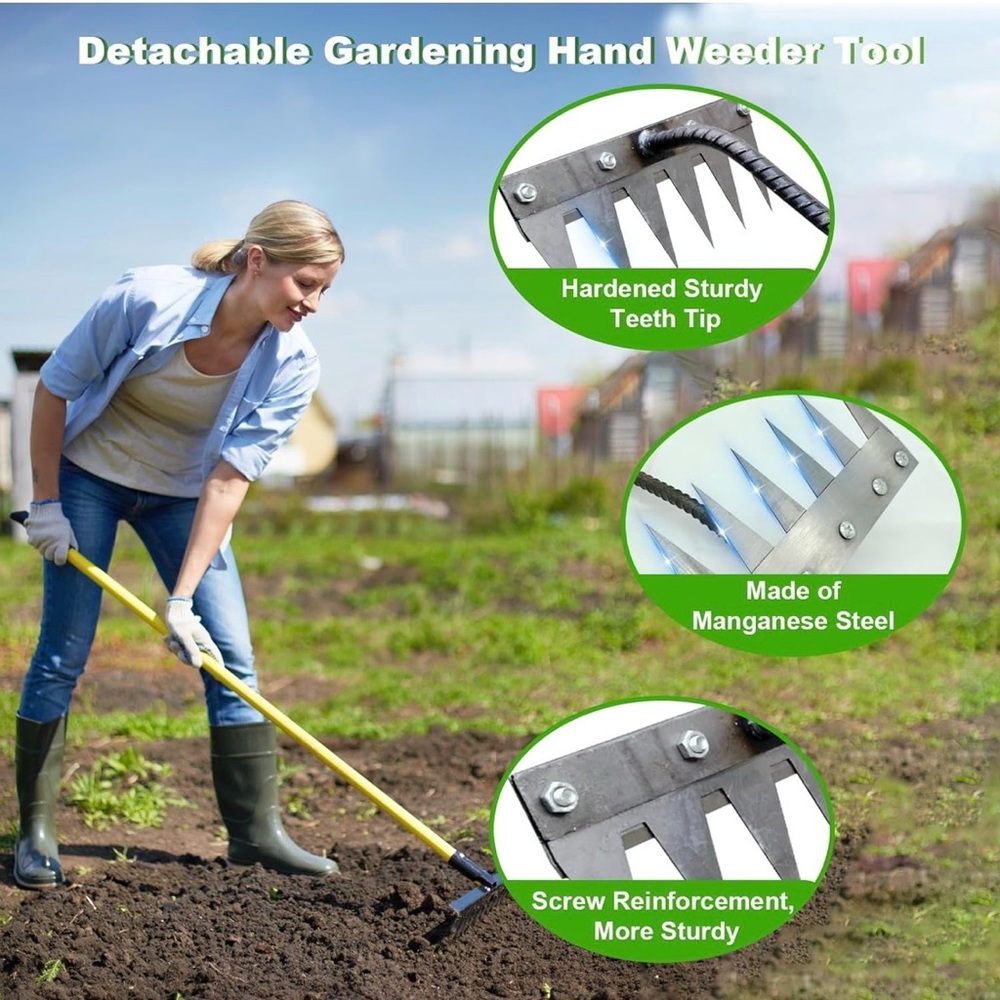 Garden Weeding Rake with 1 replacement. New - Picture 2 of 5